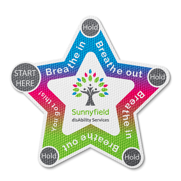 Textured Breathing Star Sticker - Custom Logo 3"