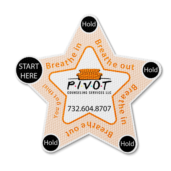 Textured Breathing Star Sticker - Custom Logo 3"