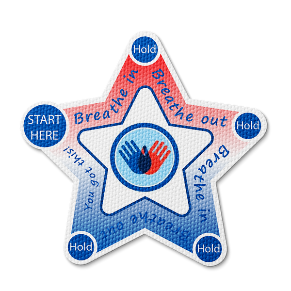 Textured Breathing Star Sticker - Custom Logo 3"