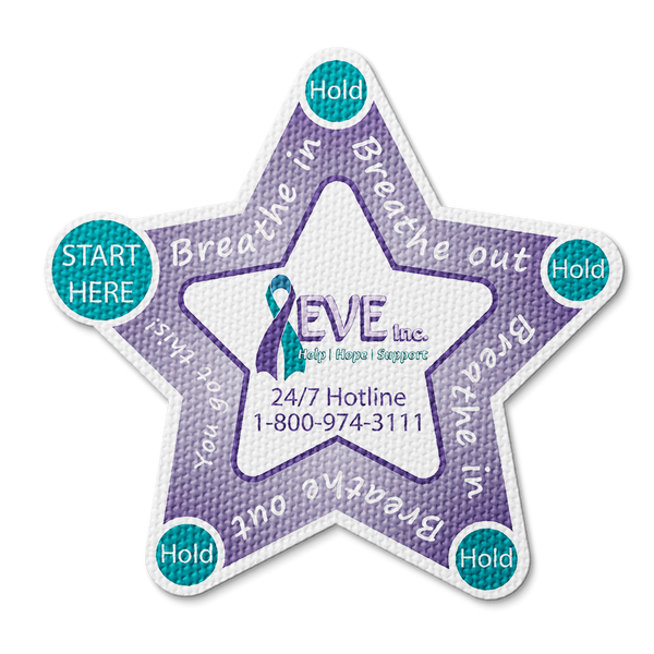 Textured Breathing Star Sticker - Custom Logo 3"