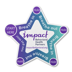Textured Breathing Star Sticker - Custom Logo 3"