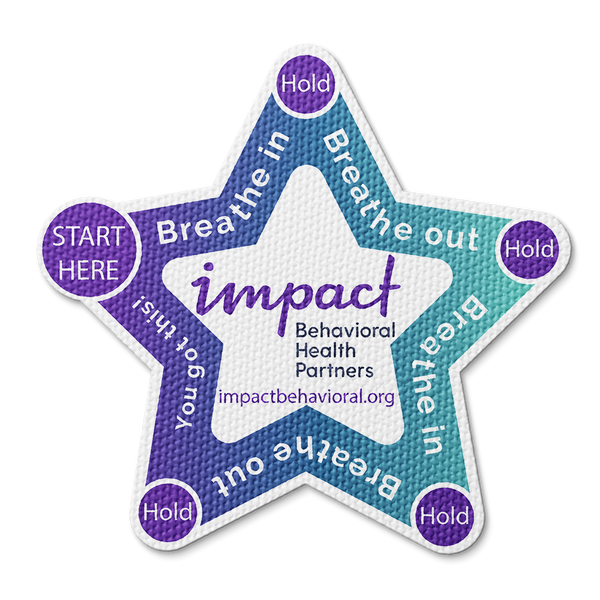 Textured Breathing Star Sticker - Custom Logo 3"
