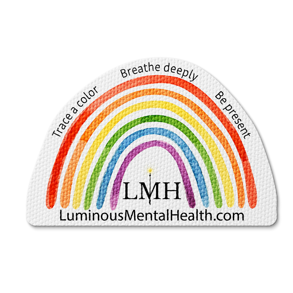Sensory Watercolor Rainbow Breathing Sticker - Custom Logo 3"