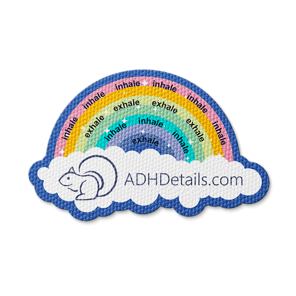 Sensory Rainbow Breathing Sticker - Custom Logo 3"