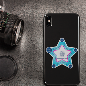 Textured Breathing Star Sticker - Custom Logo 3"
