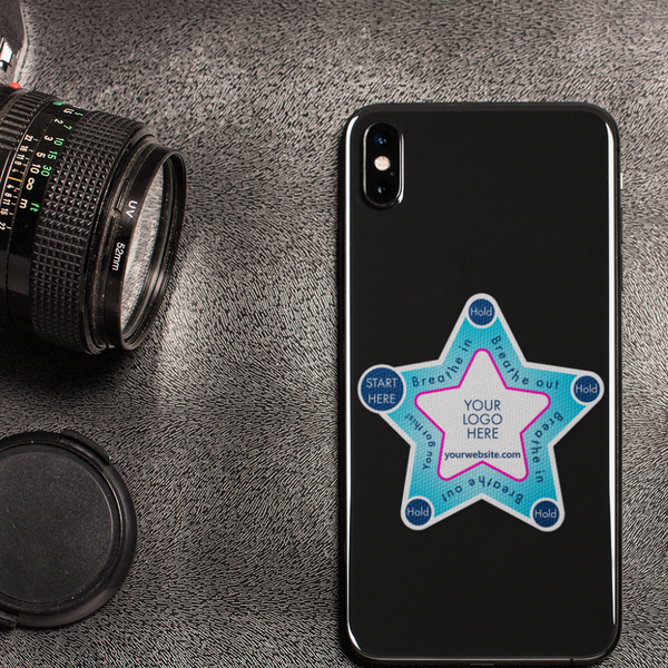 Textured Breathing Star Sticker - Custom Logo 3"