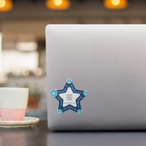 Textured Breathing Star Sticker - Custom Logo 3"