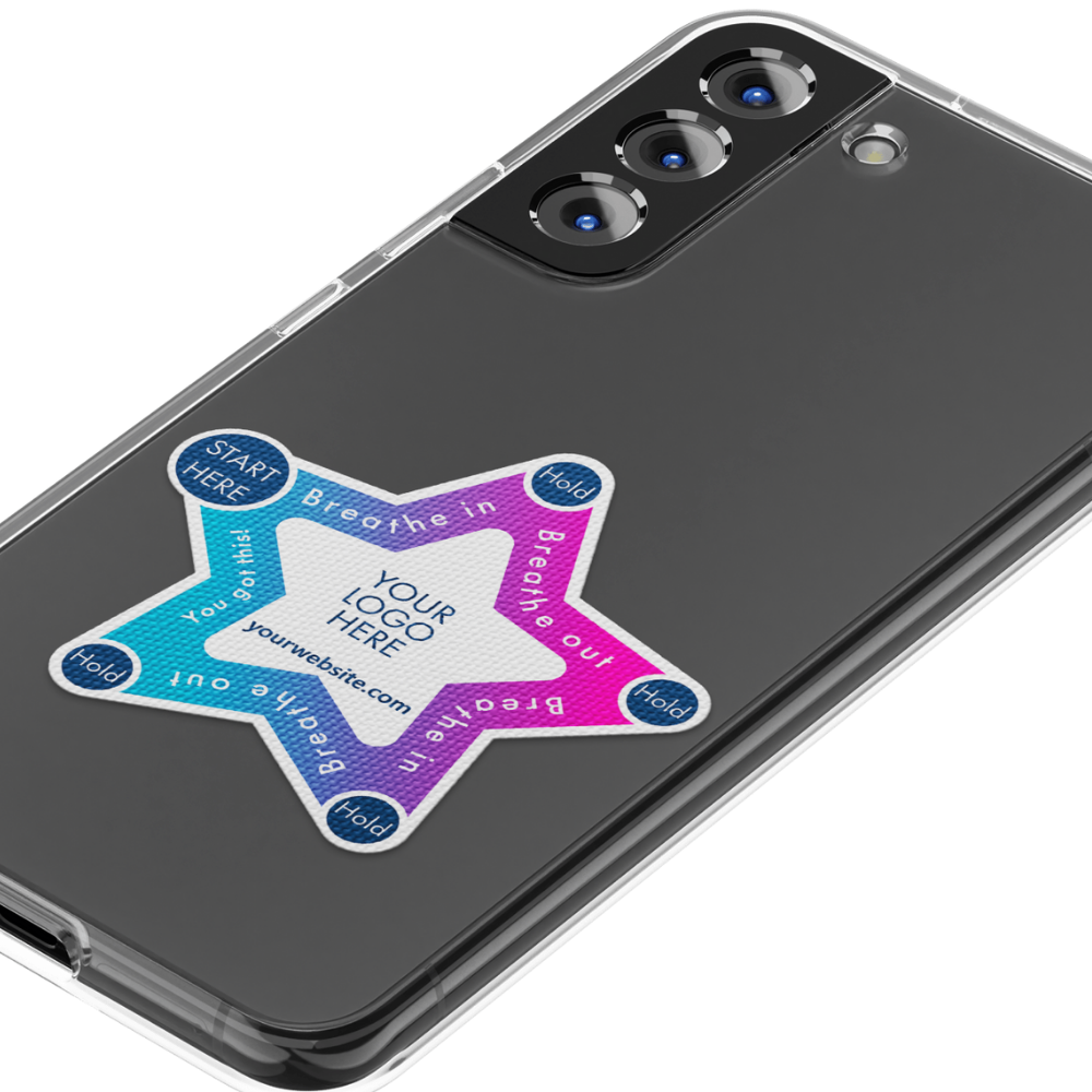 Textured Breathing Star Sticker - Custom Logo 3"