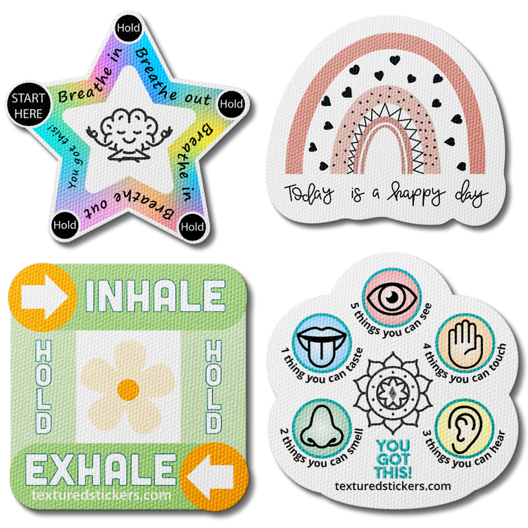Relaxation Sticker Custom Textured Sensory Stickers | The Leading Calm Strips Alternative