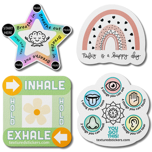 Sample Pack: Textured Sensory Stickers (4 Designs)