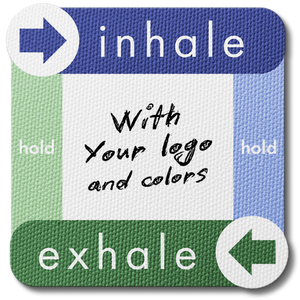 Textured Breathing Square Sticker - Custom Logo 3