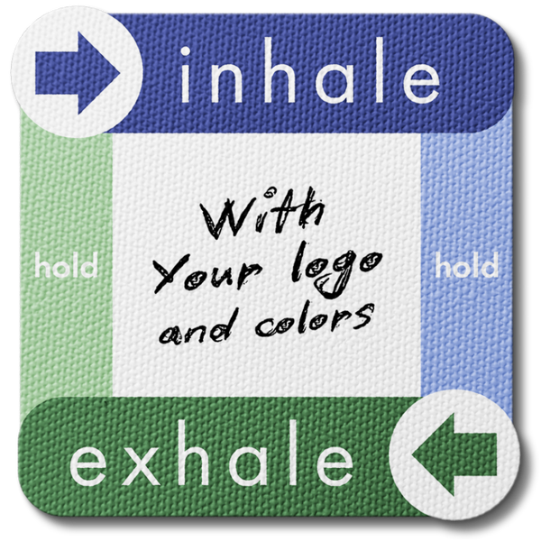 Textured Breathing Square Sticker - Custom Logo 3