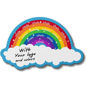 Sensory Rainbow Breathing Sticker - Custom Logo 3"