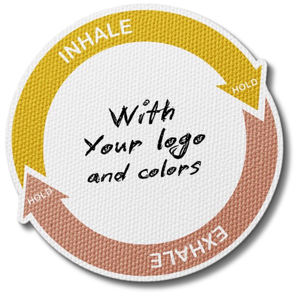 Tactile Breathing Circle FIdget Sticker - Custom Logo 3"