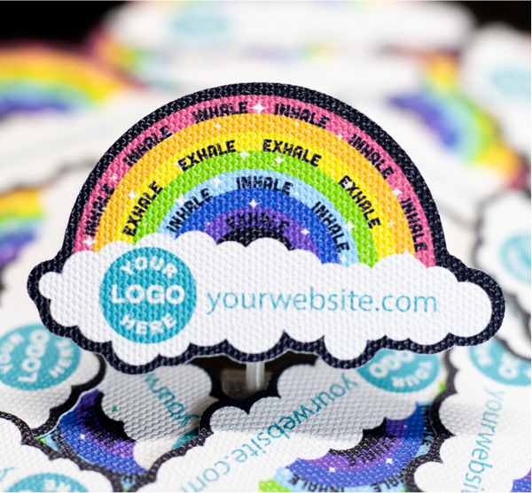 Sensory Rainbow Breathing Sticker - Custom Logo 3"
