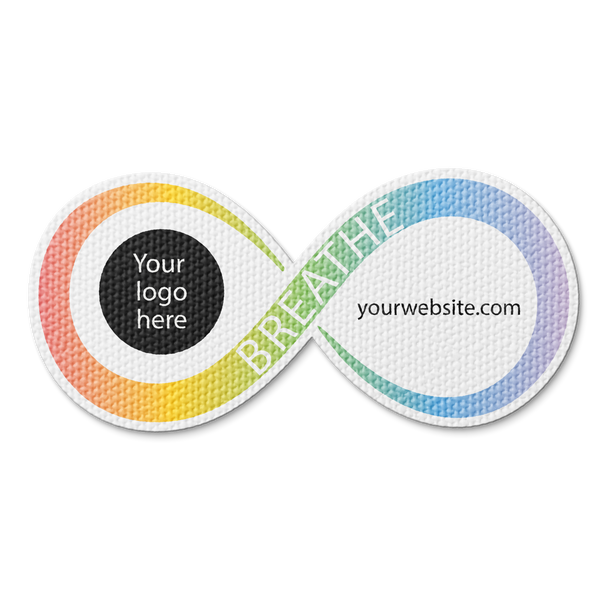 Textured Infinity Breathing Sticker - Custom Logo 3"