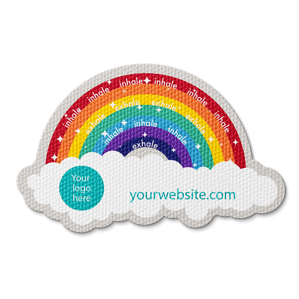 Sensory Rainbow Breathing Sticker - Custom Logo 3"