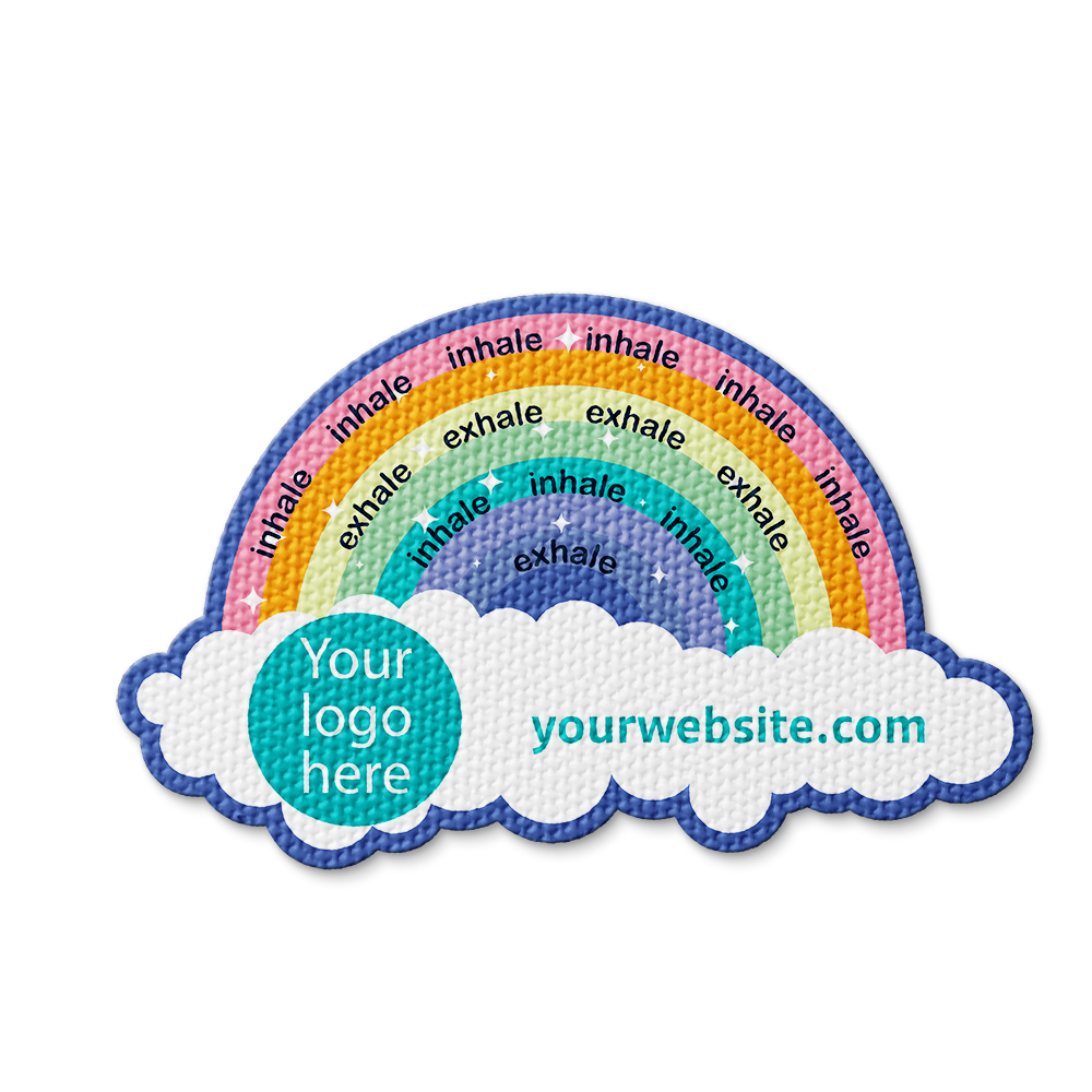 Sensory Rainbow Breathing Sticker - Custom Logo 3"