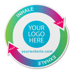 Tactile Breathing Circle FIdget Sticker - Custom Logo 3"