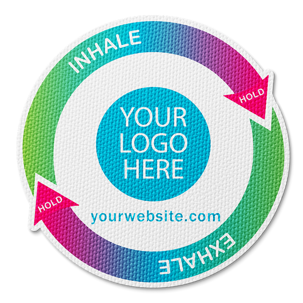 Tactile Breathing Circle FIdget Sticker - Custom Logo 3"